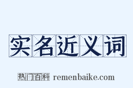 实名近义词是什么意思的图片